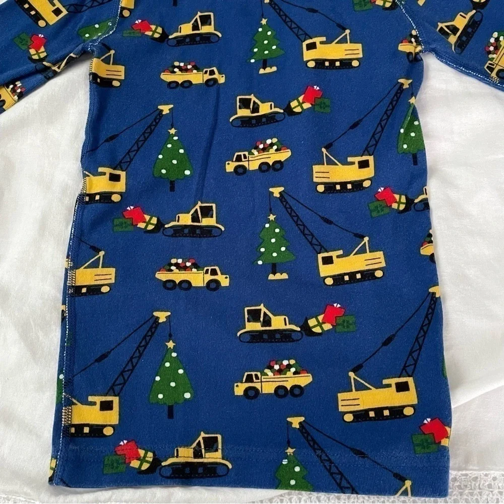 Hanna Andersson Sz 8 (130 cm) Vehicles Christmas Tree pj top Pajama organic